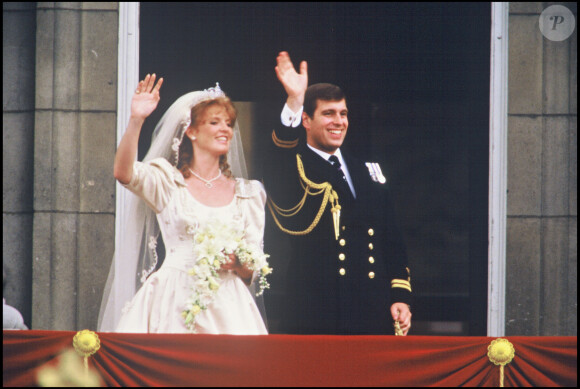 Connue pour être l'ex-femme du prince Andrew, cadet d'Elizabeth II
Archive - Mariage de Sarah Ferguson et du Prince Andrew