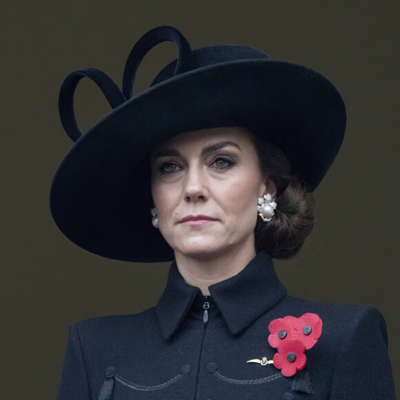 Catherine Kate Middleton, princesse de Galles - La famille royale honore les disparus des deux guerres mondiales lors de la cérémonie Remembrance Sunday ( Dimanche du souvenir ) au Cénotaphe à Londres le 12 novembre 2023.  12 November 2023. King Charles III leads the National Service of Remembrance at the Cenotaph, London, joined by Senior Members of the Royal family and British Politcians. Here, Catherine, Princess of Wales 