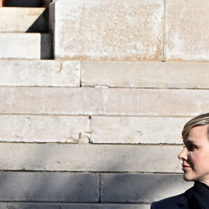 Charlene de Monaco - Sortie de la messe pontificale lors de la célébration de la Sainte Dévote, sainte patronne de Monaco, le 27 janvier 2024. © Bruno Bebert / Bestimage