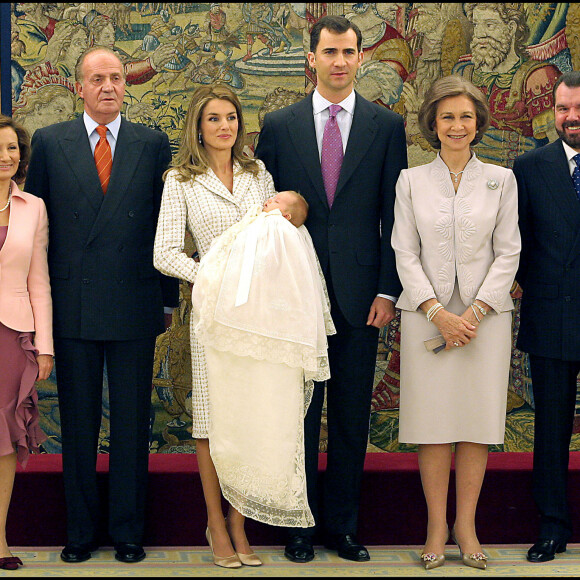 Baptème de Leonor au palais de Zarzuela à Madrid.