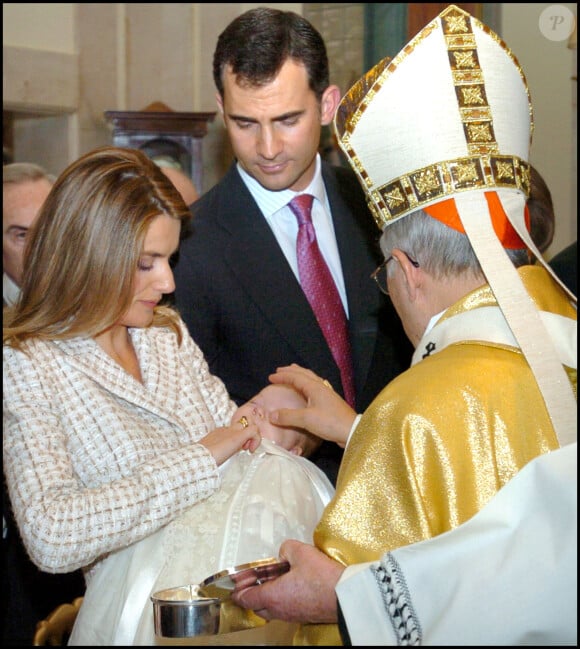 Baptème de Leonor au palais de Zarzuela à Madrid.