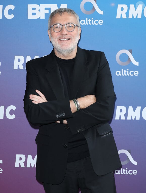 Laurent Ruquier lors de la conférence de presse de rentrée BFM TV. - RMC du groupe Altice France à Paris, France, le 31 août 2023. © Coadic Guirec/Bestimage