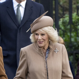 Le roi Charles III d'Angleterre et Camilla Parker Bowles, reine consort d'Angleterre, le 25 décembre 2023.