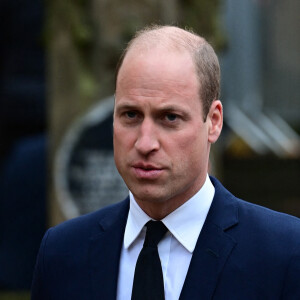 Le prince William, prince de Galles, assiste aux obsèques de Sir Bobby Charlton à Manchester, le 13 novembre 2023. 