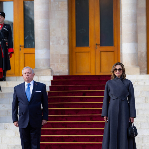 La reine Rania de Jordanie et le roi Abdullah pour l'anniversaire des 25 ans d'accession au trône du roi Abdallah. Amman, le 7 février 2024