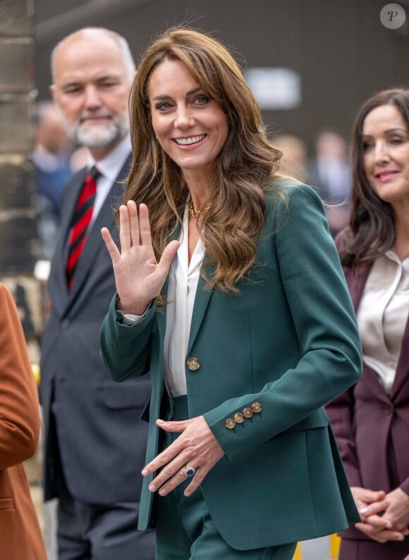 Catherine (Kate) Middleton, princesse de Galles, va visiter l'usine textile familiale "AW Hainsworth" à Leeds, le 26 septembre 2023.