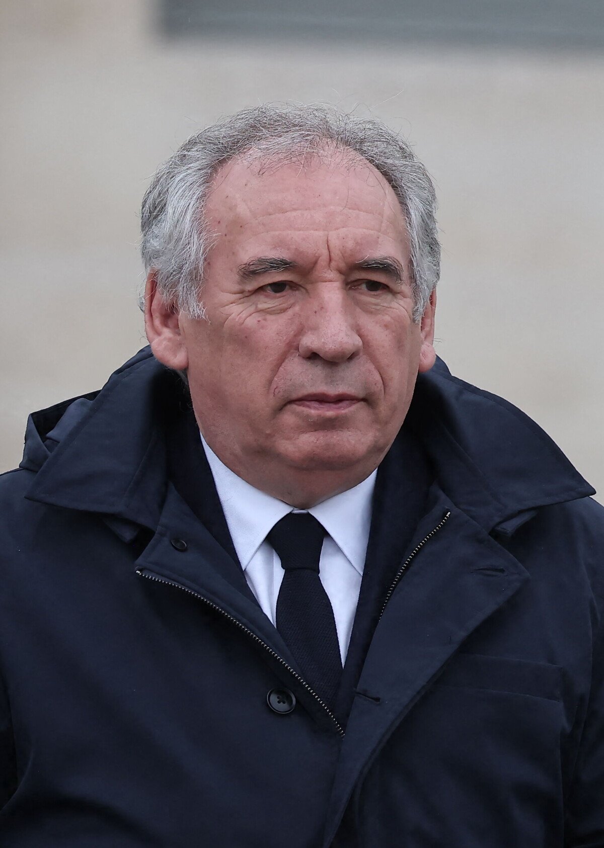 Photo François Bayrou Hommage national à Robert Badinter devant le