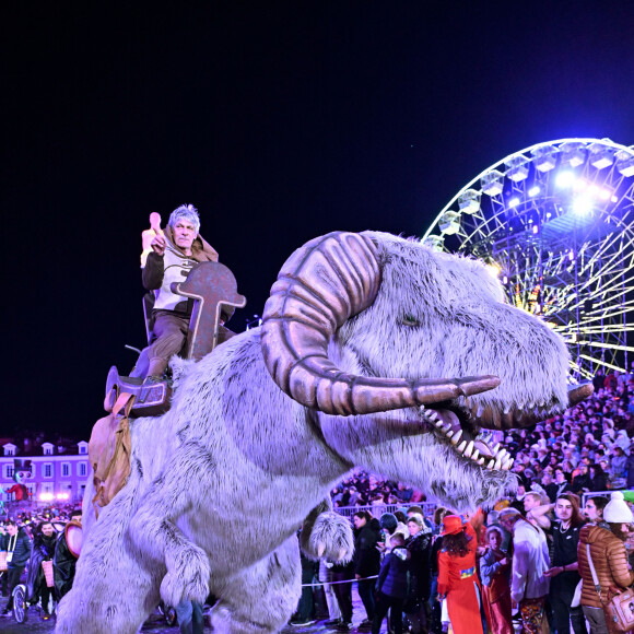 Premier corso carnavalesque illuminé du Carnaval de Nice 2024 "Roi de la Pop Culture", le 17 février 2024.