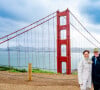 Un point de vue incroyable sur le mythique Golden Gate, dont la vue était dégagée, un fait suffisamment rare pour être souligné ! 
La princesse Victoria de Suède et le prince Daniel posent devant le Pont du Golden Gate à San Francisco le 19 février 2024. 