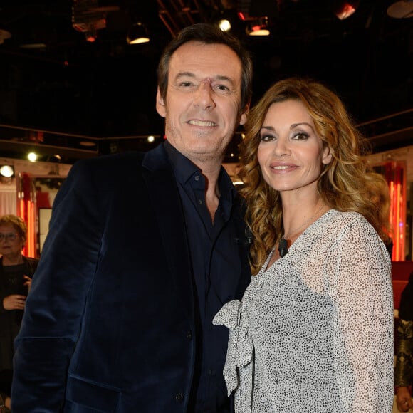 Jean-Luc Reichmann et Ingrid Chauvin - Enregistrement de l'émission "Vivement Dimanche" à Paris le 14 janvier 2015. L'émission sera diffusée le 18 janvier. 