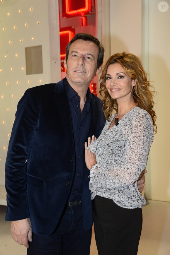 Jean-Luc Reichmann et Ingrid Chauvin - Enregistrement de l'émission "Vivement Dimanche" à Paris le 14 janvier 2015. L'émission sera diffusée le 18 janvier. 