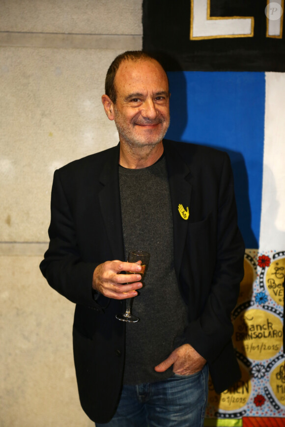 Gérard Miller - Dîner des parrains et marraines de SOS Racisme à Paris le 3 mars 2015.  SOS Racism diner in Paris, France on march 3rd, 2015.