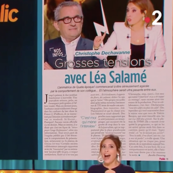 Christophe Dechavanne et Léa Salamé dans l'émission "Quelle Époque", 24 février 2023.