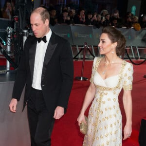 Renee Salt, 94 ans, qui racontait son expérience dans un camp de concentration au prince William, lui a donc glissé quelques mots à propos de sa femme.
Le prince William et Kate Middleton - 73e cérémonie des British Academy Film Awards (BAFTA) au Royal Albert Hall à Londres, le 2 février 2020.