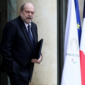 Éric Dupond-Moretti, garde des Sceaux, ministre de la Justice à la sortie du conseil des ministres, au palais de l'Elysée, Paris. Le 14 janvier 2023 © Stéphane Lemouton / Bestimage