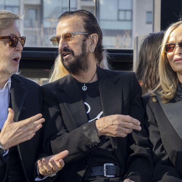 Paul McCartney, Ringo Starr - People au défilé de mode Femmes prêt-à-porter automne-hiver 2024/2025 "Stella McCartney" lors de la fashion week de Paris. Le 4 mars 2024 © Olivier Borde / Bestimage