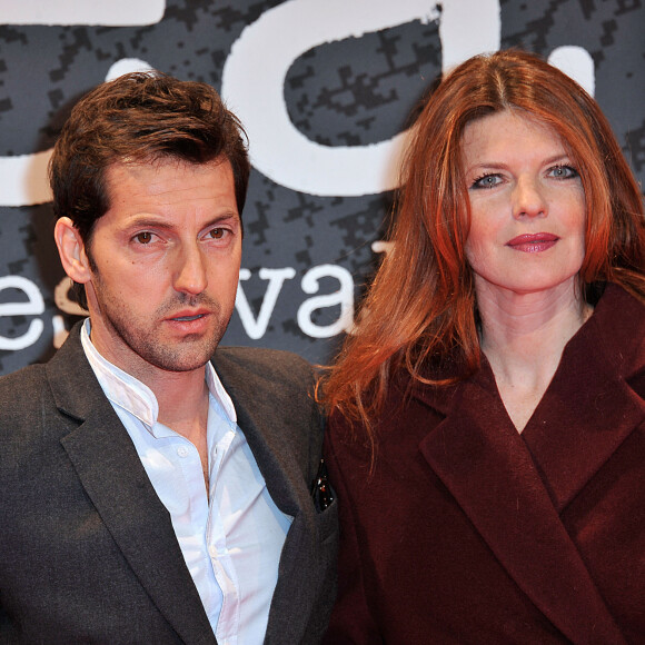 Frédéric Diefenthal et son ex-femme Gwendoline Hamon sur le tapis rouge du 5eme Festival International du Film Policier de Beaune le 5 avril 2013.