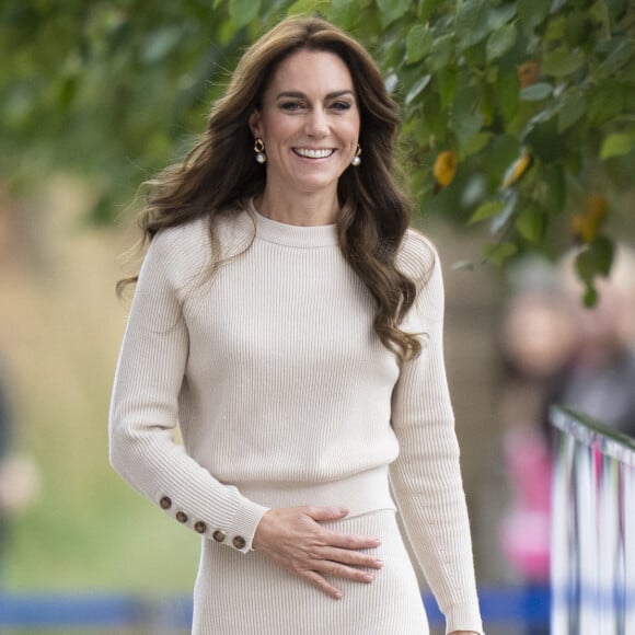 Catherine (Kate) Middleton, princesse de Galles, arrive à l'université de Nottingham dans le cadre de la Journée mondiale de la santé mentale (World Mental Health Day), le 11 octobre 2023. 