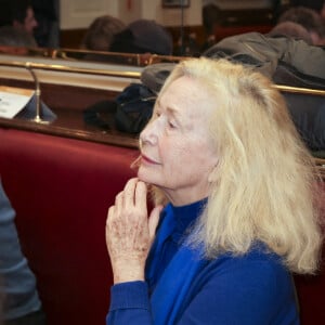 Tout comme sa consoeur Brigitte Fossey.
Brigitte Fossey - Remise du Prix Vins et Livres aux Deux Magots à Paris, France, le 11 mars 2024.
