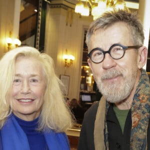 Jamy Gourmaud, Brigitte Fossey - Remise du Prix Vins et Livres aux Deux Magots à Paris, France, le 11 mars 2024.