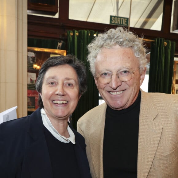 Danielle Moreau, Nelson Monfort - Remise du Prix Vins et Livres aux Deux Magots à Paris, France, le 11 mars 2024.