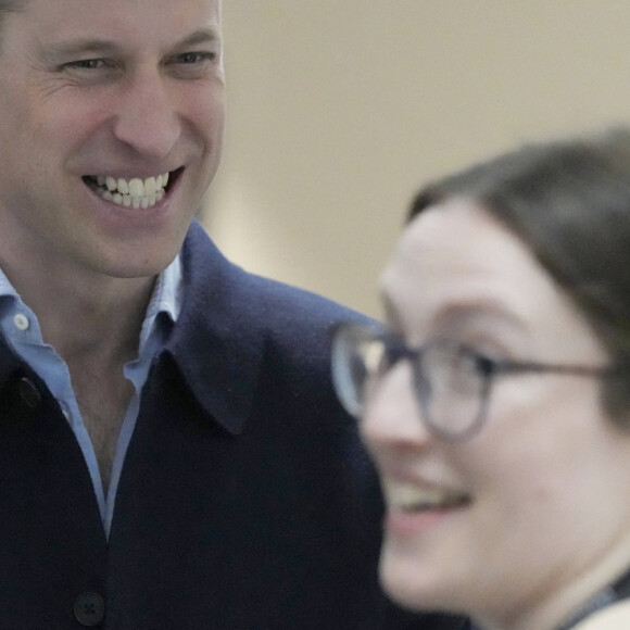 Le prince William visite le centre WEST, une nouvelle zone pour la jeunesse créée par l'association caritative OnSide à Hammersmith et Fulham dans l'ouest de Londres. le 14 mars 2024. Le prince William a visité les nouvelles structures qui seront bientôt mises à disposition des jeunes. Photo : Frank Augstein/PA Wire/ABACAPRESS.COM