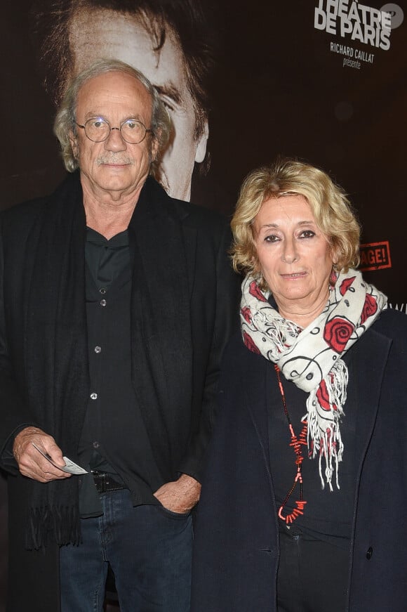 Exclusif - Patrick Chesnais et sa femme Josiane Stoléru - Célébrités à la repésentation "An Evening With Al Pacino" au théâtre de Paris à Paris, France, le 22 octobre 2018. © Coadic Guirec/Bestimage 