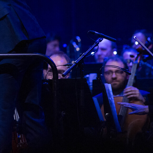 Exclusif - Renaud Capuçon et le chef d'orchestre Duncan Ward - Concert de Renaud Capuçon à l'Olympia à Paris, le 10 mars 2024. © Moreau-Tribeca/Bestimage