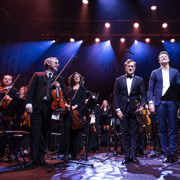 Exclusif - Renaud Capuçon et le chef d'orchestre Duncan Ward - Concert de Renaud Capuçon à l'Olympia à Paris, le 10 mars 2024. © Moreau-Tribeca/Bestimage