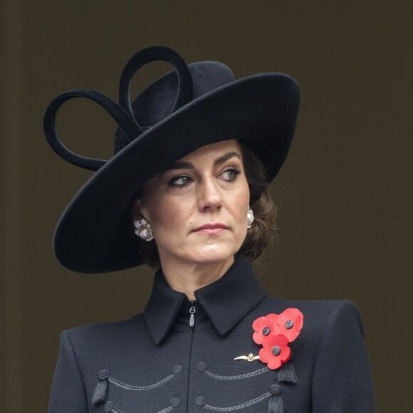 Catherine Kate Middleton, princesse de Galles - La famille royale honore les disparus des deux guerres mondiales lors de la cérémonie Remembrance Sunday ( Dimanche du souvenir ) au Cénotaphe à Londres le 12 novembre 2023. 