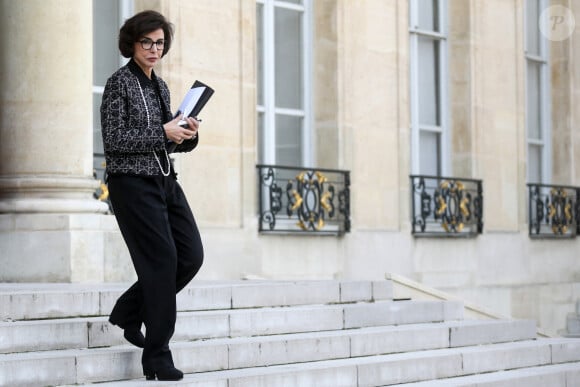 La ministre de la culture Rachida Dati - Sorties du Conseil des ministres du mercredi 20 mars au palais de l'Elysée à Paris © Stéphane Lemouton / Bestimage