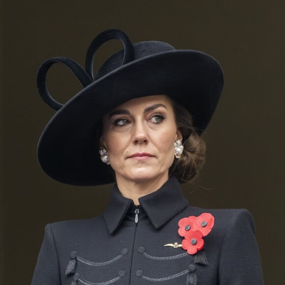 Catherine Kate Middleton, princesse de Galles - La famille royale honore les disparus des deux guerres mondiales lors de la cérémonie Remembrance Sunday ( Dimanche du souvenir ) au Cénotaphe à Londres le 12 novembre 2023. 