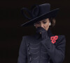 Une vidéo absolument bouleversante. 
Catherine Kate Middleton, princesse de Galles - La famille royale honore les disparus des deux guerres mondiales lors de la cérémonie Remembrance Sunday ( Dimanche du souvenir ) au Cénotaphe à Londres le 12 novembre 2023. 