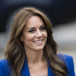 Le prince William, prince de Galles, et Catherine (Kate) Middleton, princesse de Galles, au centre sportif national de Bisham Abbey à Marlow, à l'occasion de la Journée mondiale de la Santé mentale, le 12 octobre 2023. 