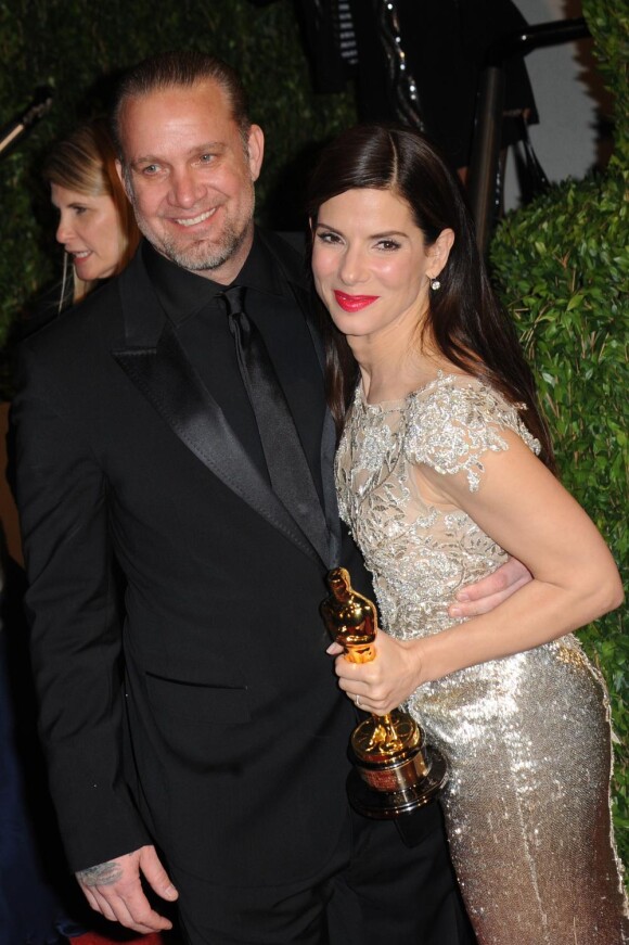 Sandra Bullock et son époux Jesse James, lors de la cérémonie des Oscars 2010, le dimanche 7 mars.