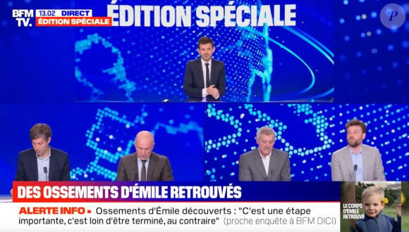 Les journalistes et intervenants sur le plateau de BFMTV évoquer la découverte du corps d'Emile disparu en juillet dernier.
