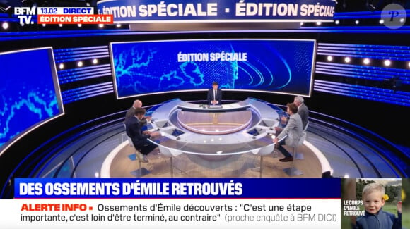 Les journalistes et intervenants sur le plateau de BFMTV évoquer la découverte du corps d'Emile disparu en juillet dernier.