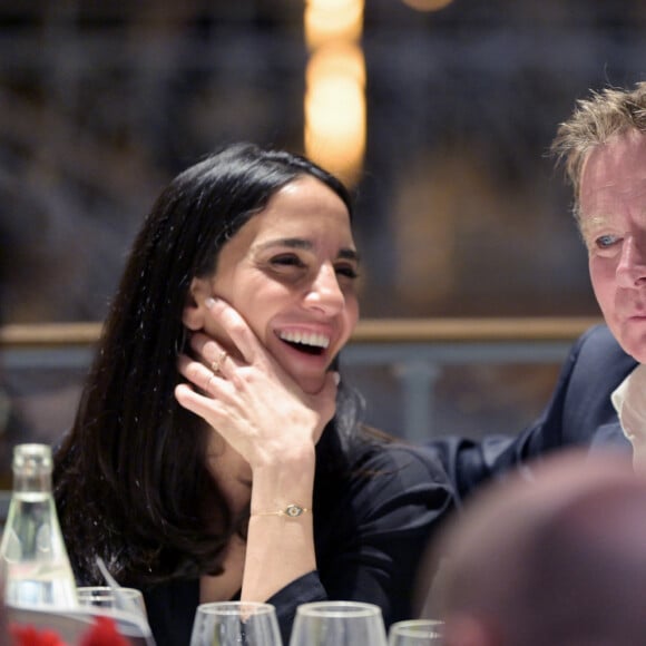 Franck Dubosc et sa femme Danièle - Dîner de charité Breitling à la Samaritaine pour l'association "Premiers de Cordée" à Paris le 4 avril 2024. © Rachid Bellak/Bestimage