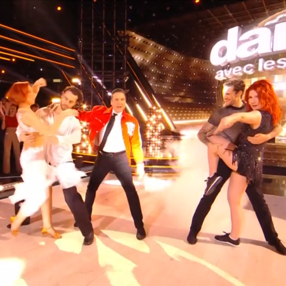Elle a dansé avec son partenaire Adrien Caby, mais aussi Jean-Marc Généreux ce soir.
L'équipe de Jean-Marc Généreux,"Danse avec les stars", TF1.