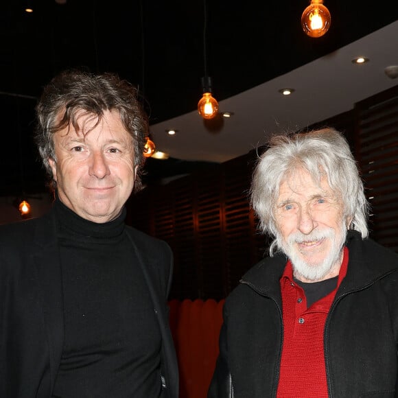 Exclusif - Richard Caillat (Directeur du théâtre Marigny) et Pierre Richard - Cérémonie de remise de l'insigne de Chevalière des Arts et des Lettres à Mathilda May au Théâtre du Rond-Point à Paris. Le 4 avril 2024. © Guirec Coadic / Bestimage