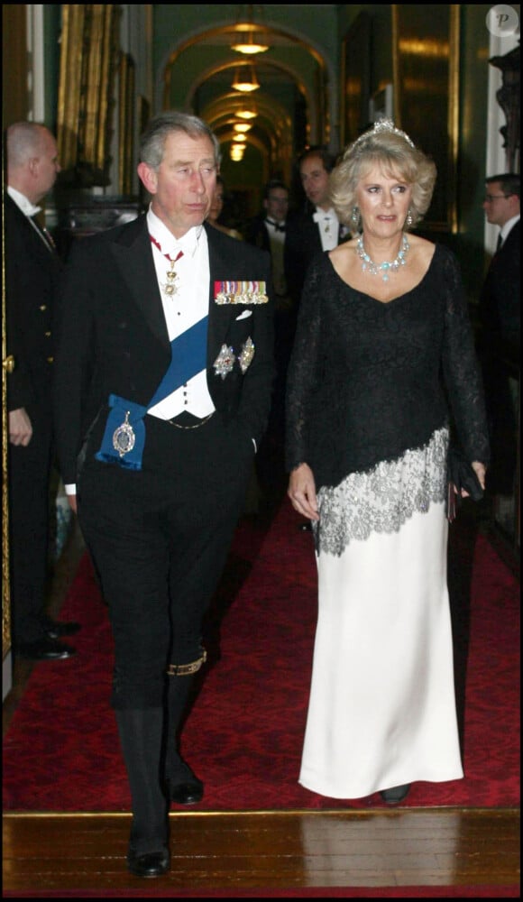 Ils se sont mis en mode "pilote automatique" pour le mariage de leur père et de Camilla en 2005
Archive - Charles et Camilla à Buckingham Palace en 2005
