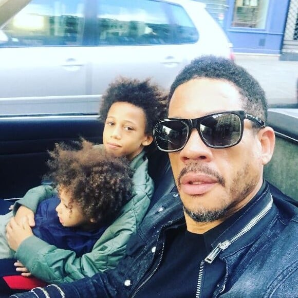 JoeyStarr en vadrouille avec ses fils Khalil et Marcello à Paris. Photo publiée sur Instagram le 2 juillet 2017.