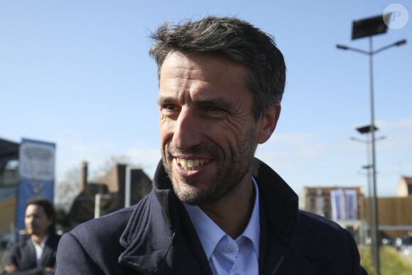 Tony Estanguet, président du comité d'organisation des Jeux olympiques de Paris 2024 lors de l'inauguration du stade olympique Yves-du-Manoir (pour les Jeux Olympiques de Paris 2024) à Colombes, France, le 19 mars 2024. © Michael Baucher/Panoramic/bestimage