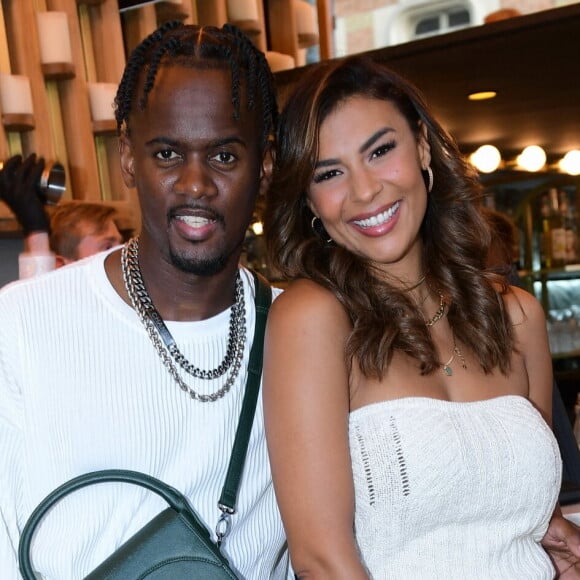Exclusif - Black M et sa femme Léa Djadja - Inauguration du restaurant du rappeur Black M, le "Merci Charles !" au 35 Bd Berthier 750017 à Paris le 8 juin 2023. © Rachid Bellak/Bestimage