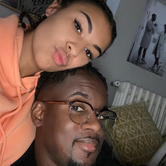 Black M et Léa Djadja sur Instagram. Le 27 décembre 2021.