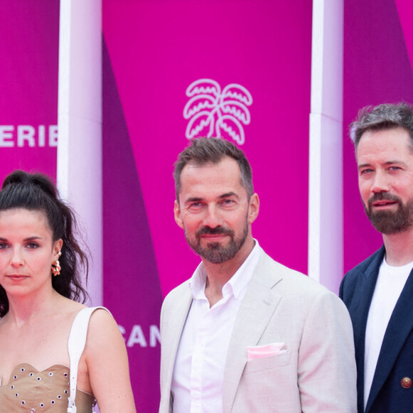 Hector Langevin, Franck Monsigny, Emmanuel Moire, Farouk Bermouga lors de l'ouverture du tapis rose du 7ème Festival International CannesSeries à Cannes, France, le 05 avril 2024. Photo par Aurore Marechal/ABACAPRESS.COM
