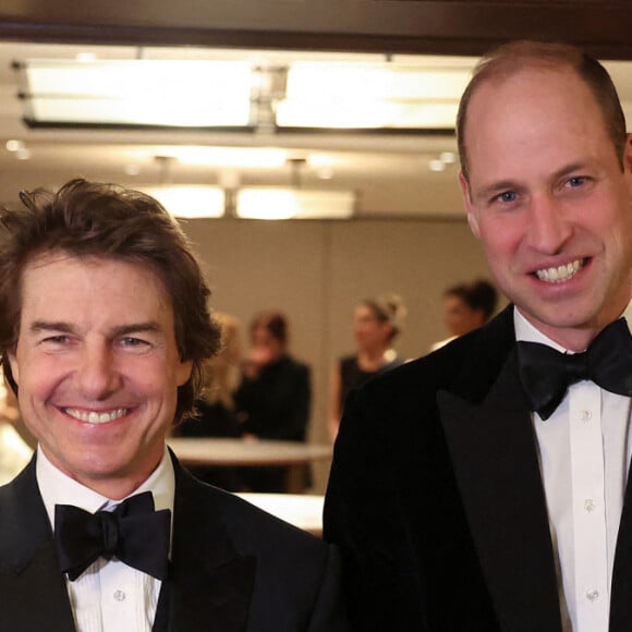 Le prince de Galles, en compagnie de l'acteur Tom Cruise, lors du dîner de gala de l'association caritative London's Air Ambulance au Raffles London at The OWO, à Horseguards Avenue, Londres, Royaume-Uni, le mercredi 7 février 2024. Photo par Daniel Leal/PA Wire/ABACAPRESS.COM