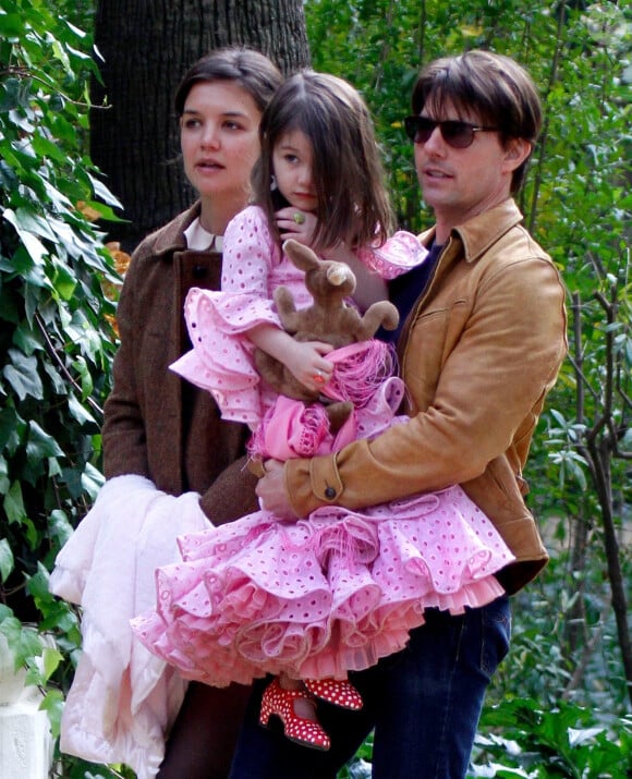 Tom Cruise et sa fille à New York.