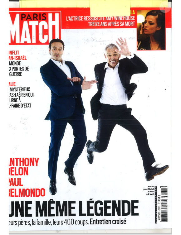 A-t-elle confié à "Paris Match".
Anthony Delon et Paul Belmondo font la une de Paris Match, ce jeudi 18 avril 2024.