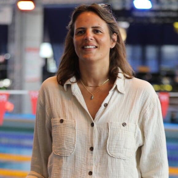 Laure Manaudou assiste aux championnats de France Élites en grand bassin de natation à Rennes, France, le 15 juin 2023. © Mickael Chavet/Zuma Press/Bestimage 
